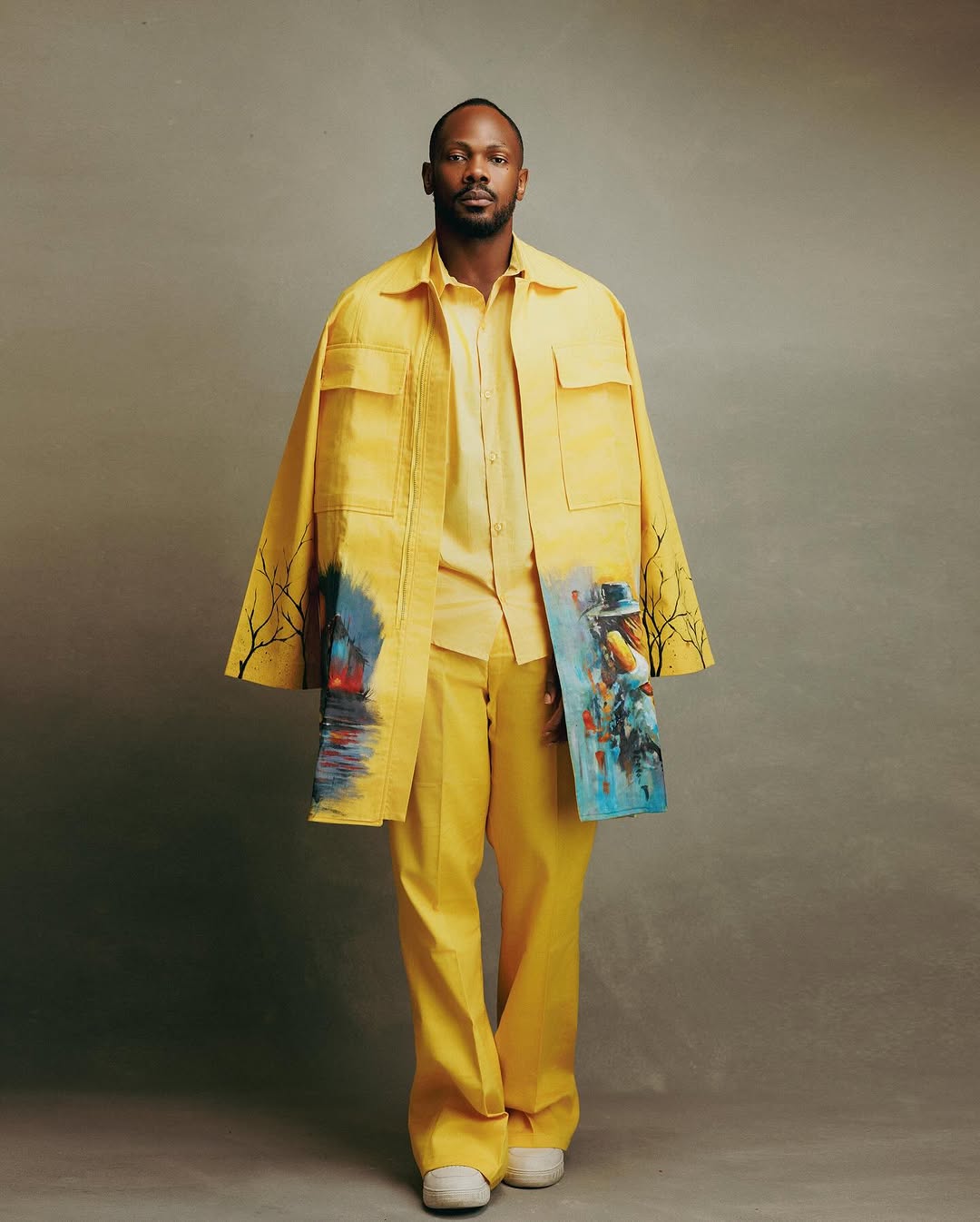 Painted Yellow Agbada